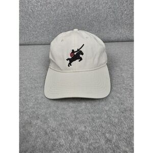 The Game Hat Cap‎ Leather Strap Back One Size Cream Rider Logo 2021 Mens